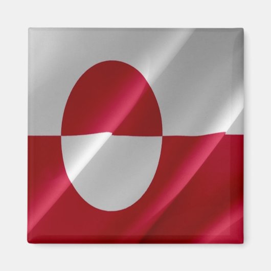 zGL002 GREENLAND,なびく国旗,アメリカ,冷蔵庫 マグネット (正面)