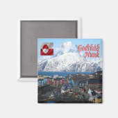 zGL004 GODTHAB, Nuuk City, Greenland,冷蔵庫 マグネット (正面/裏面)