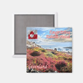 zGL005 SCORESBY SUND, Greenland，アメリカ，冷蔵庫 マグネット (正面/裏面)