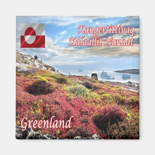zGL005 SCORESBY SUND, Greenland，アメリカ，冷蔵庫 マグネット (正面)