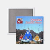 zGL008 KALAALLIT NUNAAT, Greenland,冷蔵庫 マグネット (正面/裏面)