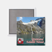 zGL009 KALAALLIT NUNAAT, Nuuk Fjord, Greenland, マグネット (正面/裏面)