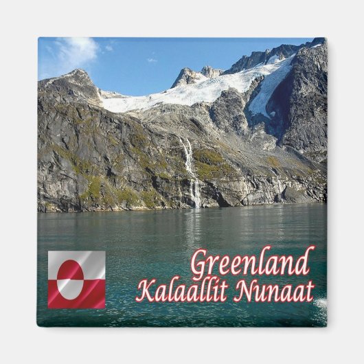 zGL009 KALAALLIT NUNAAT, Nuuk Fjord, Greenland, マグネット (正面)