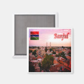 zGM005 BANJUL、ガンビア、アフリカ、冷蔵庫 マグネット (正面/裏面)