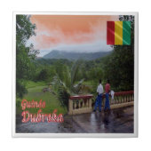 zGN004 DUBREKA，パノラマ，ギニア，アフリカ， タイル (正面)