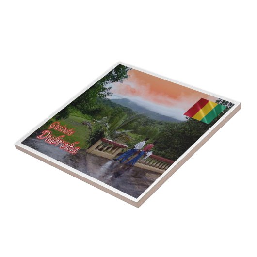 zGN004 DUBREKA，パノラマ，ギニア，アフリカ， タイル (側面)