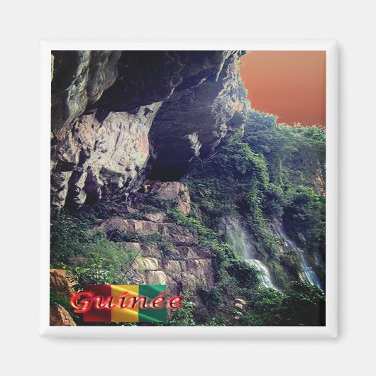 zGN006 GUINEA, Futa Djalon Canyon，アフリカ，冷蔵庫 マグネット (正面)