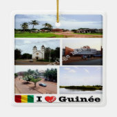 zGN010 GUINEA I Love,モザイク,アフリカ, セラミックオーナメント (裏面)