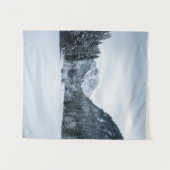 Zgornje Jezersko凍ってい，スロの山と湖 タペストリー (正面(横))