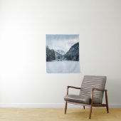 Zgornje Jezersko凍ってい，スロの山と湖 タペストリー (インサイチュ)