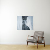 Zgornje Jezersko凍ってい，スロの山と湖 タペストリー (インサイチュ(横))