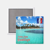 zGP009 SAINTE ANNEビーチ、グアドループ、冷蔵庫 マグネット (正面/裏面)