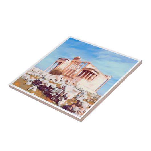 zGR008アテネ、アクロポリス、ギリシャ、 タイル (側面)