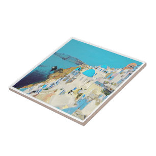 zGR013 SANTORINI – ビュー、ギリシャ, タイル