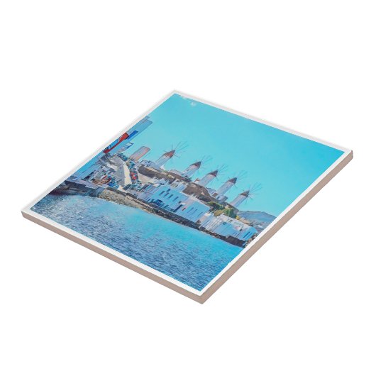 zGR017 MYKONOS – シービュー、ギリシャ タイル (側面)