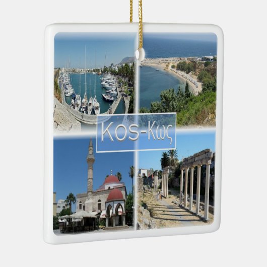 zGR020モザイクKOS、ギリシャ、ヨーロッパ、 セラミックオーナメント (右)