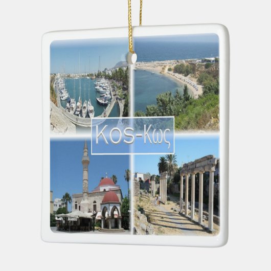 zGR020モザイクKOS、ギリシャ、ヨーロッパ、 セラミックオーナメント (左)