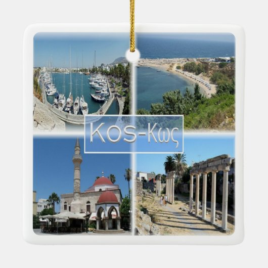 zGR020モザイクKOS、ギリシャ、ヨーロッパ、 セラミックオーナメント (裏面)