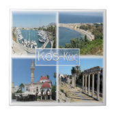 zGR020モザイクKOS、ギリシャ、ヨーロッパ、 タイル (正面)