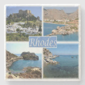 zGR025 RHODES、ギリシャ、ヨーロッパ、 ストーンコースター (正面)
