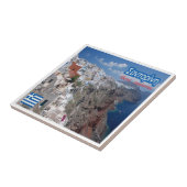 zGR033 SANTORINI Thera，ギリシャ， タイル (側面)