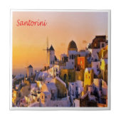 zGR035 SANTORINI, Thera，ギリシャ， タイル (正面)