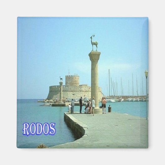 zGR036 RHODES,ギリシャ,冷蔵庫 マグネット (正面)