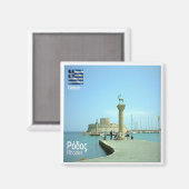 zGR038 RHODES，ギリシャ，冷蔵庫 マグネット (正面/裏面)