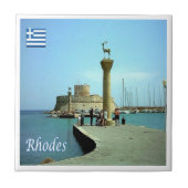zGR039 RHODES,ギリシャ, タイル (正面)