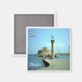 zGR039 RHODES，ギリシャ，冷蔵庫 マグネット (正面/裏面)