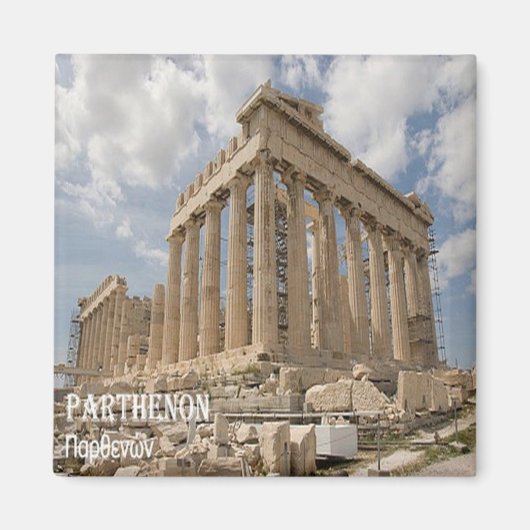 zGR042 PARTHENON，ギリシャ，冷蔵庫 マグネット (正面)