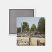 zGR046 OLIMPIA，ギリシャ，冷蔵庫 マグネット (正面/裏面)