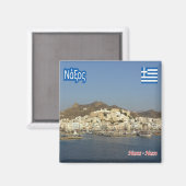 zGR047 NAXOS、ギリシャ、冷蔵庫 マグネット (正面/裏面)