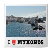 zGR048 MYKONOS,旧港,ギリシャ, タイル (正面)