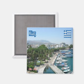 zGR056 KOS – ギリシャ – 冷蔵庫 マグネット (正面/裏面)