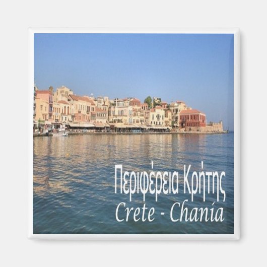 zGR062 CRETE CHANIA，ギリシャ，冷蔵庫用マグネット マグネット (正面)