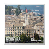zGR064 CORFU Kerkyra，ギリシャ， タイル (正面)