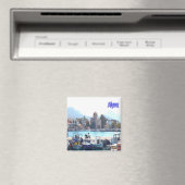 zGR068 AEGINAポート、ギリシャ、冷蔵庫 マグネット (インサイチュ (食洗機))