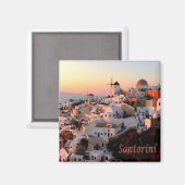 zGR077 SANTORINI - Oia Sunset – ギリシャ – 冷蔵庫 マグネット (正面/裏面)