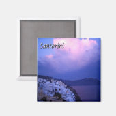 zGR079 SANTORINI, Oia Sunset,ギリシャ,冷蔵庫 マグネット (正面/裏面)