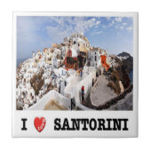 zGR085 SANTORINI I Love Oia,ギリシャ, タイル (正面)