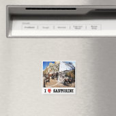 zGR087 SANTORINI I Love，ギリシャ，冷蔵庫 マグネット (インサイチュ (食洗機))