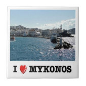 zGR100 MYKONOS I Love, Old Port,ギリシャ, タイル (正面)