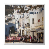 zGR105 MYKONOSパノラマ，ギリシャ， タイル (正面)