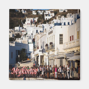 zGR105 MYKONOSパノラマ，ギリシャ，冷蔵庫 マグネット