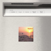 zGR107 MYKONOSパノラマ，ギリシャ，冷蔵庫 マグネット (インサイチュ (食洗機))