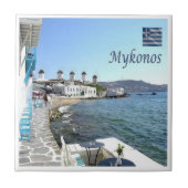 zGR108 MYKONOS, Little Venice，ギリシャ， タイル (正面)