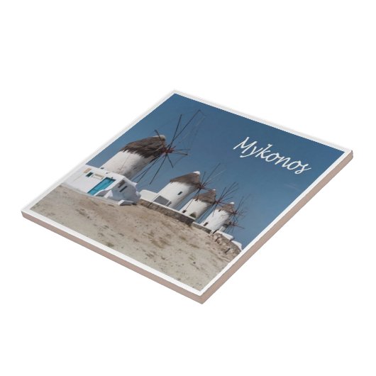 zGR109 MYKONOS，ギリシャ，ウィンドミル タイル (側面)