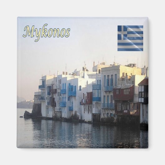 zGR115 MYKONOS，チョラ，ギリシャ，冷蔵庫 マグネット (正面)