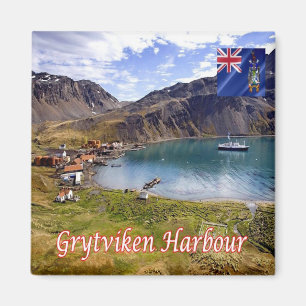 zGS009 GRYTVIKEN ISLANDS, South Georgia S.S.冷蔵庫 マグネット